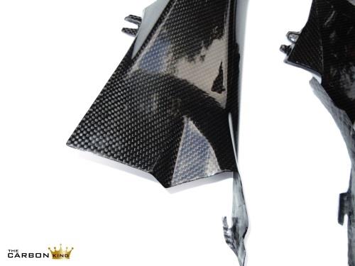 DUCATI PANIGALE 899 1199 1299 CARBON AIR DUCT COVERS INTAKE TUBES PLAIN GLOSS