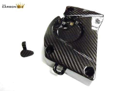 BMW S1000RR 2009 TO 14 CARBON FIBRE SPROCKET COVER IN TWILL WEAVE GLOSS FIBER
