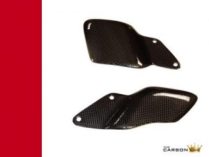 DUCATI 748 916 996 998 CARBON FIBRE FRONT HEEL GUARDS BY THE CARBON KING FIBER