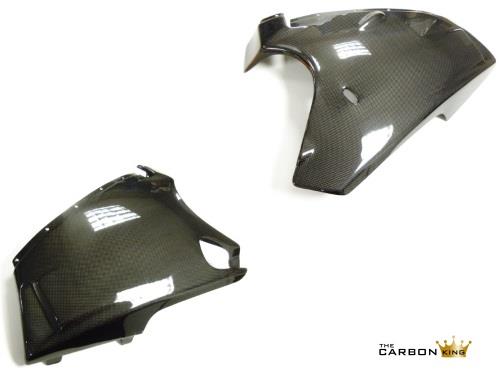 DUCATI 748 916 996 CARBON FIBRE BELLY PANS IN PLAIN GLOSS WEAVE PAIR SUPPLIED