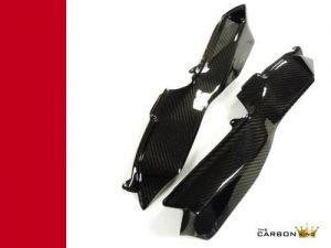 DUCATI 749 999 CARBON FIBRE AIR INTAKE COVERS IN TWILL WEAVE FIBER GLOSS