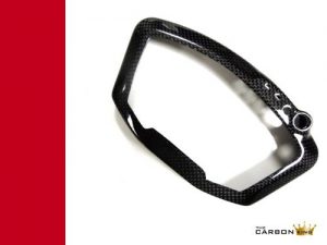 DUCATI 848 1098 1198 CARBON FIBRE DASH SURROUND IN PLAIN WEAVE FIBER CLOCK
