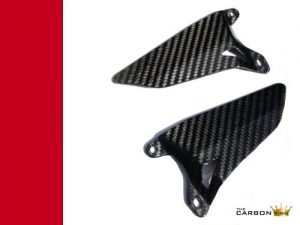 THE CARBON KING DUCATI 848 1098 1198 CARBON FIBRE HEEL GUARDS FIBER RIDERS