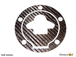 DUCATI CARBON FIBRE PETROL FILLER CAP COVER TWILL ONE SIDE PLAIN THE OTHER