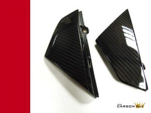 DUCATI SCRAMBLER CARBON FIBRE UNDER TANK SIDE PANELS GLOSS TWILL GLOSS WEAVE