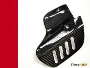 DUCATI 848 1098 1198 CARBON FIBRE LOWER TERMIGNONI EXHAUST HEAT SHIELD IN TWILL