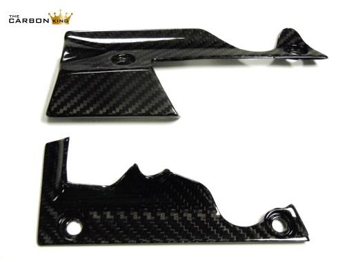 DUCATI XDIAVEL N/S & O/S CARBON FIBRE RIDERS AREA FOOTREST TRIM SET TWILL WEAVE