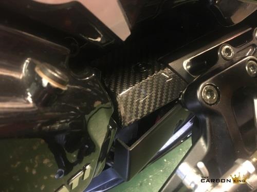 DUCATI XDIAVEL N/S & O/S CARBON FIBRE RIDERS AREA FOOTREST TRIM SET TWILL WEAVE