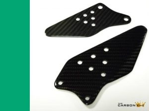 KAWASAKI ZX6R 2007-08 CARBON FIBRE RIDERS HEEL GUARDS IN TWILL WEAVE FIBER