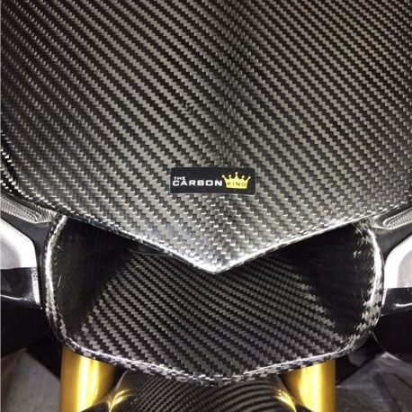 YAMAHA R1 2015 ON CARBON FIBRE FRONT NOSE PANEL IN TWILL GLOSS WEAVE FIBER R1M