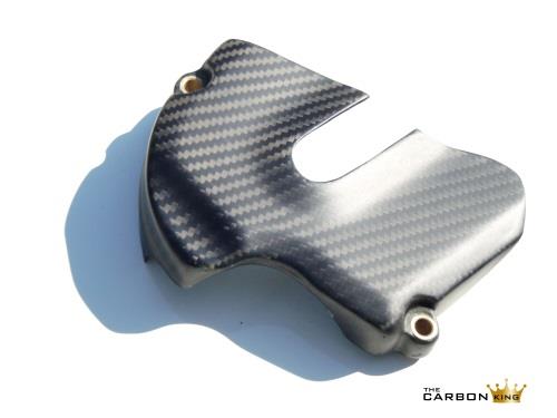 THE CARBON KING KTM RC8 & RC8R CARBON FIBRE SPROCKET COVER IN SATIN TWILL WEAVE