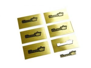 THE CARBON KING STICKER PACK X6 STICKERS MADE WITH GOLD FOIL SIZE SIZE SMALL