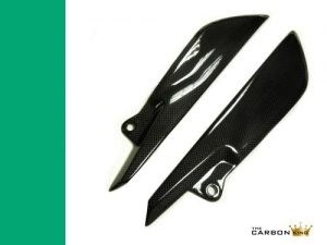 TRIUMPH SPEED TRIPLE CARBON FIBER LOWER TANK SIDE PANELS 2016-17 PLAIN WEAVE