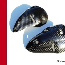 THE CARBON KING EXHAUST HEAT SHIELDS PAIR FOR DUCATI MONSTER 696 796 1100 FIBER