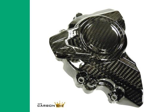 KAWASAKI Z900 2017 ONWARDS CARBON FIBRE SPROCKET COVER IN TWILL GLOSS WEAVE