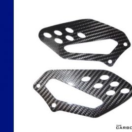BMW S1000RR UP TO 2018 CARBON FIBRE RIDERS HEEL GUARDS IN TWILL WEAVE