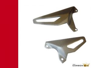 DUCATI PANIGALE V4 STREETFIGHTER V4 V2 CARBON RIDERS HEEL GUARDS IN PLAIN MATT WEAVE