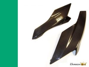 TRIUMPH STREET TRIPLE 765RS 2017-19 CARBON BELLY PANS IN TWILL GLOSS WEAVE
