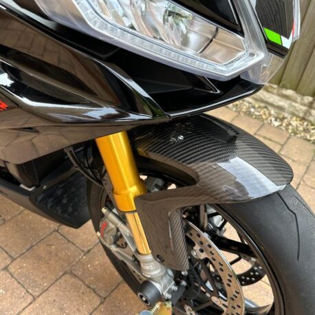 2022 RSV4 Tuono V4 carbon front mudguard fitted gloss twill