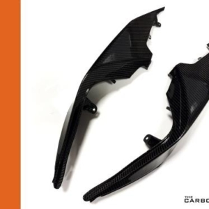 APRILIA RSV4 2021 TO 2024 GLOSS CARBON REAR SEAT FAIRING PANELS IN TWILL GLOSS WEAVE